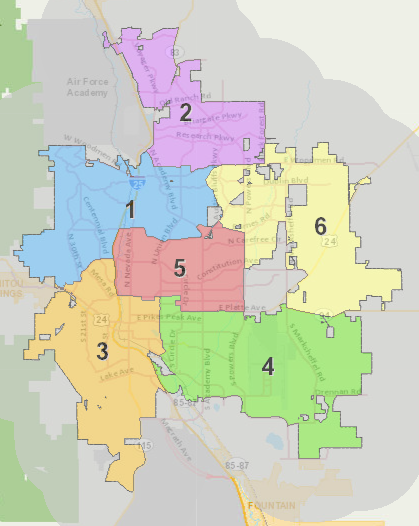 Colorado Springs district map